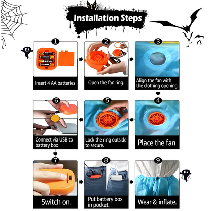 PREGNICLOUD Inflatable Alien Costume, Halloween Costumes for Adults and Children