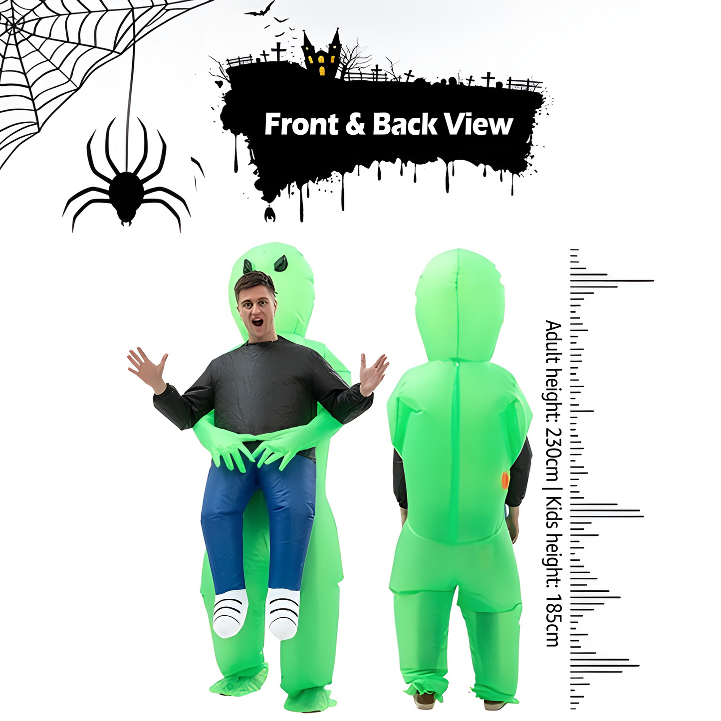 PREGNICLOUD Inflatable Alien Costume, Halloween Costumes for Adults and Children